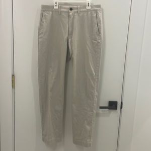 J. Crew Straight Fit Flex Cream Khakis, W 32 L 30